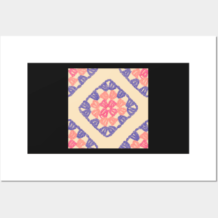 Granny square crochet pattern Posters and Art